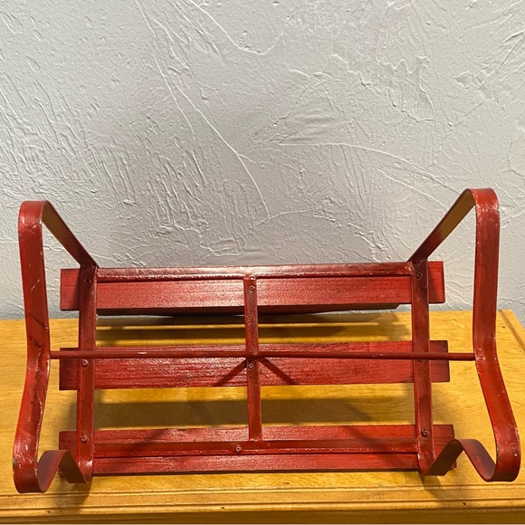 Decorative Red Wooden Doll-Size Bench - Picture 5 of 9